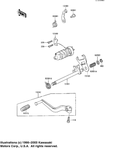 KZ250 Переключатель передач