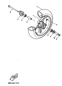 YQ50 Переднее колесо