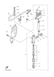WR400F Задний торм цилиндр