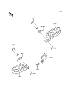 KX500 Подножки