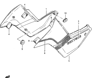 GSX750 Обтекатель задний