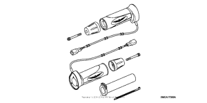 GL1800 Heated grip (chrome w / gl logo)