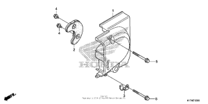 CMX250C Левая задняя крышка картера