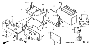 VT750C Аккумулятор