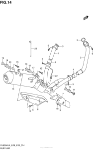 DL650 (ABS) Глушитель