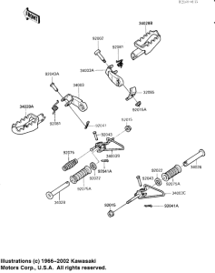 KL250 Подножки