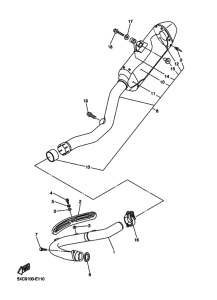 YZ250F YZ250FV Выхлоп