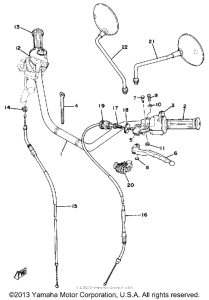 XS750F Handle - wire