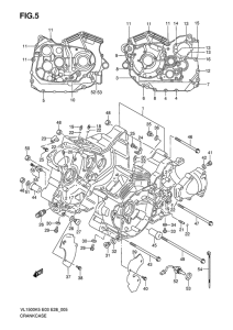VL1500 Картер двигателя