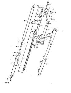 GP125 Вилка передней оси