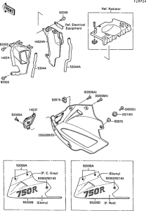 ZX750 Cowling lowers(zx750-f2 / f2a)