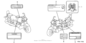GL1500CD Лейбл предостережения
