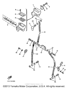 XJ700NC Главный тормозной цилиндр