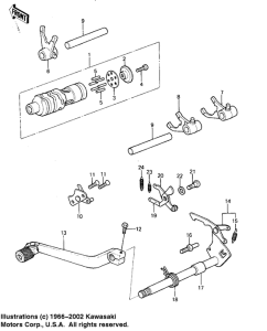 KX125 Переключатель передач