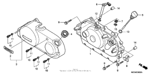 VT750CA Крышка картера правая