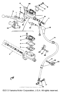 XS400E Master cylinder - brake hose