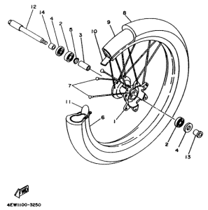 YZ250 Переднее колесо