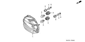 CBR1100XX Taillight unit ass`y