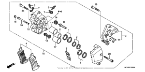VTX1800S1 Передний тормоз правый
