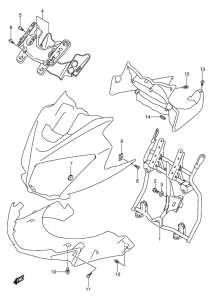 DL1000 Cowl body installation parts