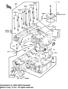 KZ650 Картер двигателя