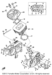 DT100B Crankcase cylinder