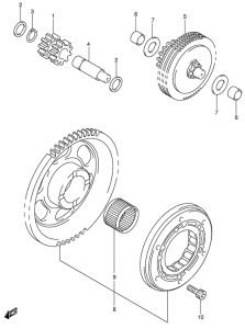 DR-Z400 Муфта стартера