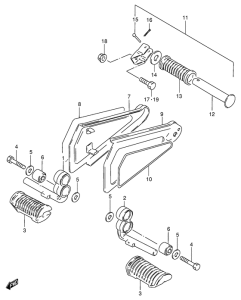 GS125 Подножки