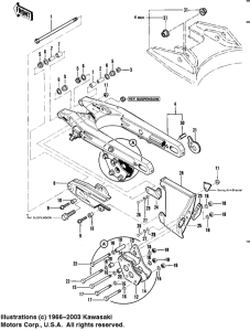 KDX450 Swing arm / chain cover