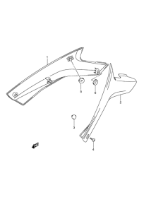 DL650 Обтекатель задний