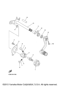WR250F Вал переключения