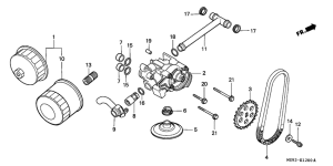 NTV650 Oil filter / oil pump