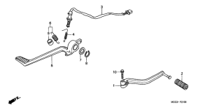  Brake pedal / change pedal