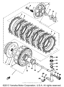 YZ400D Сцепление