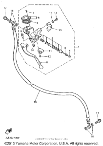 FZR1000FC Главный тормозной цилиндр