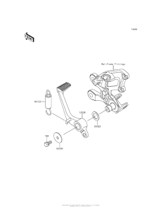 ZX1400 Педаль тормоза