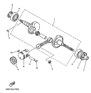 YN50R Коленвал и поршень