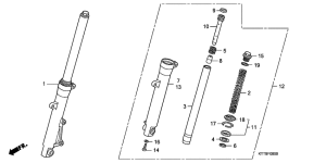 CBF150 Вилка передней оси