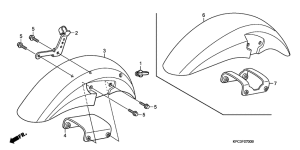 XL125V Переднее крыло