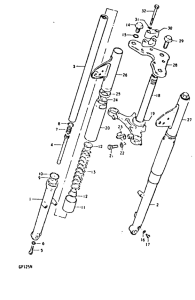 GP125 Вилка передней оси