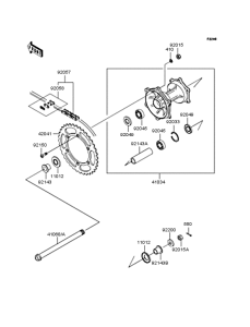  Заднее колесо и цепь
