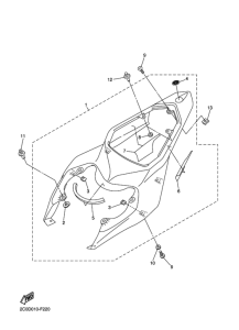 YZF-R6R Боковая крышка