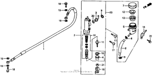 CR80R Rr. brake master cyl. 92-95