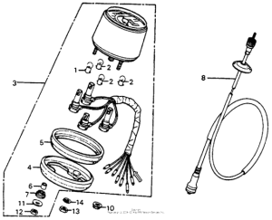 CB125S Speedometer 76,78