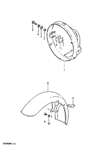GSX400 Headlamp housing - front fender