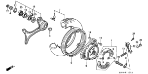 CH125 Rear wheel complete assy