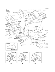 ZX900 Cowling lowers(zx900-e2h)