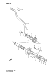 DR-Z250 Ножной стартер