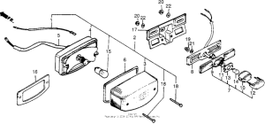 VT500F Vt500ft taillight