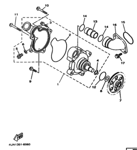 TRX850 Водяная помпа